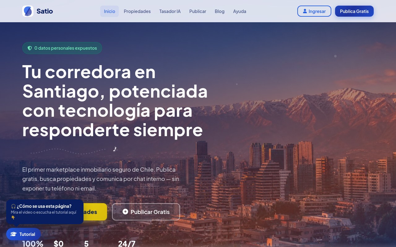 Marketplace inmobiliario con inteligencia artificial para tasacion y busqueda de propiedades