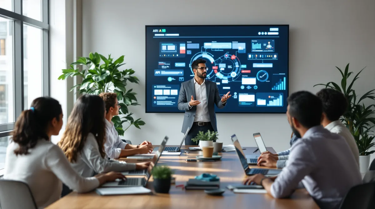 Ejecutivos en taller de IA